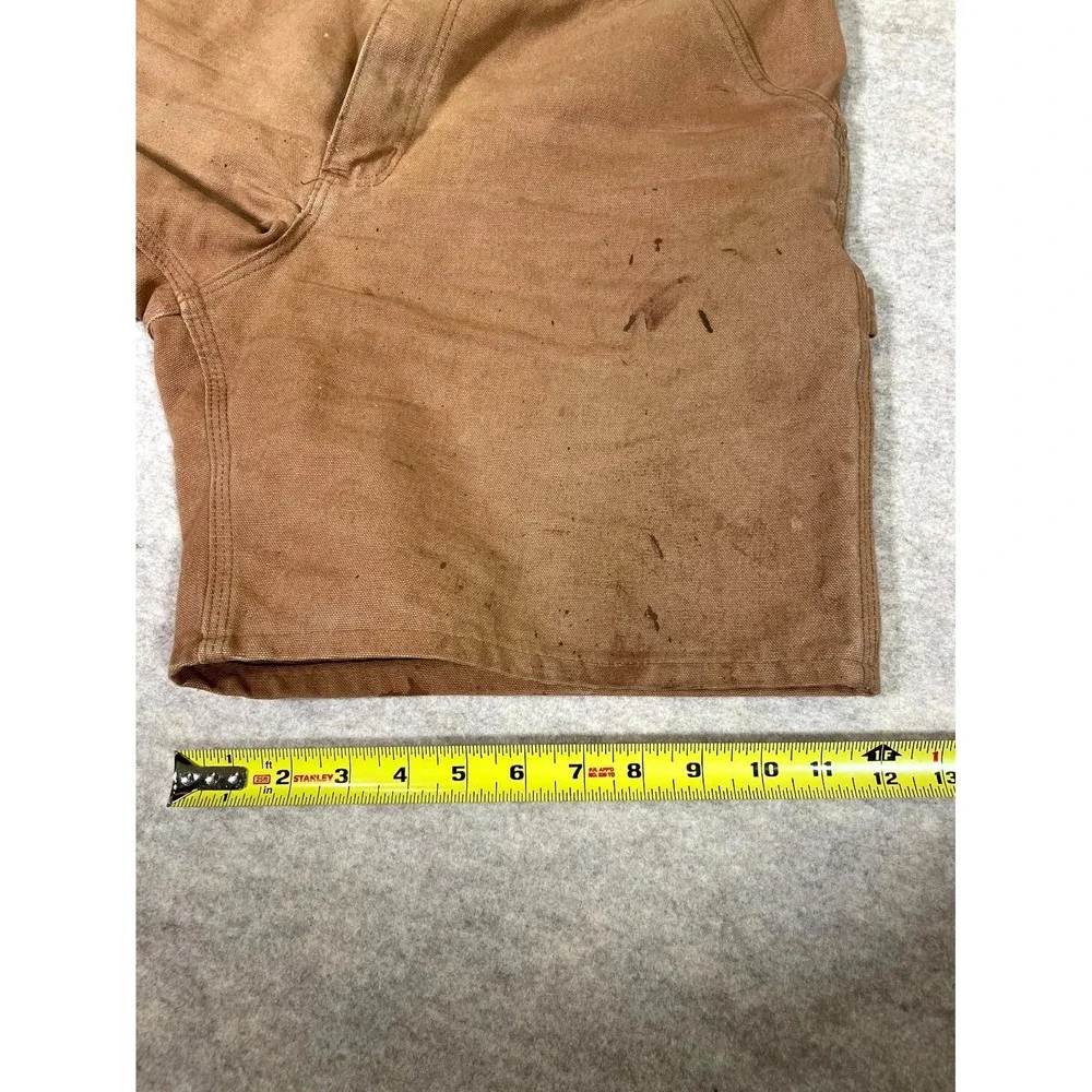 Carhartt Washed Duck Work Carpenter Shorts Mens 36 Brown Cotton Logo High Rise